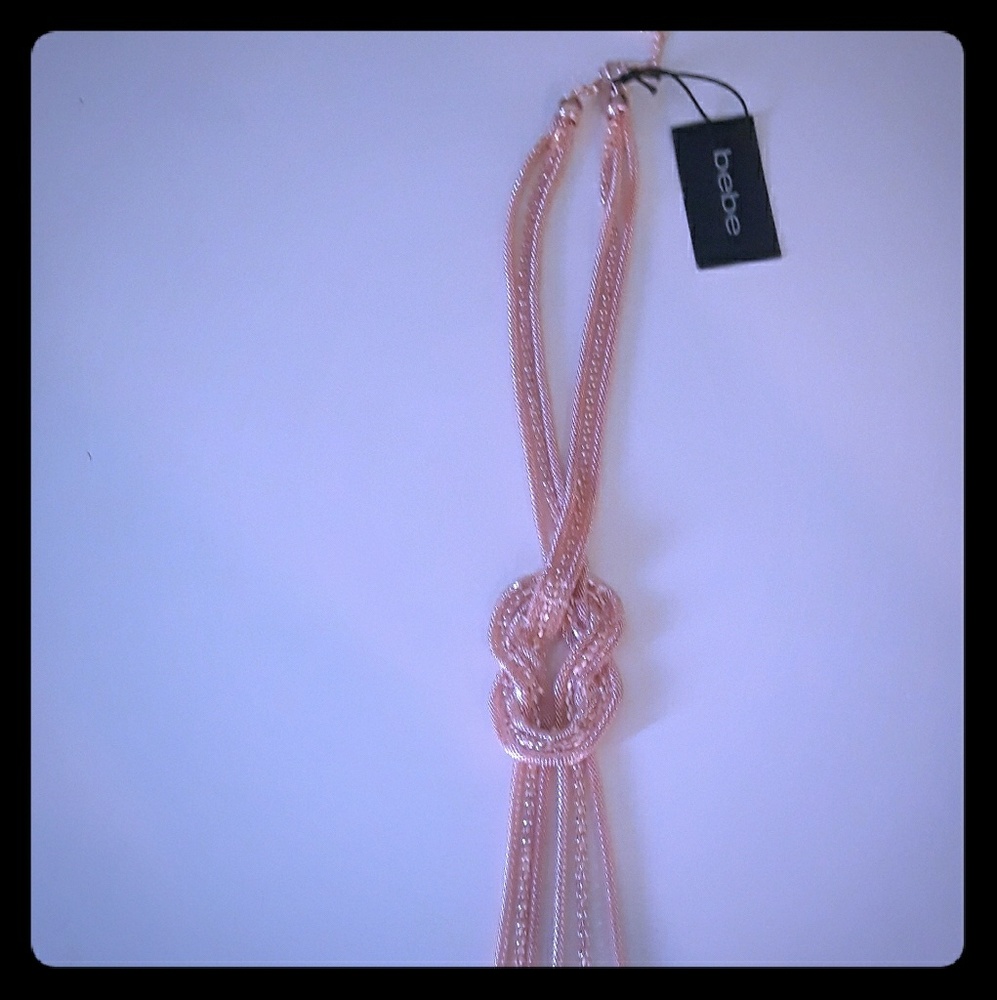 New~ BeBe Necklace Rose Gold